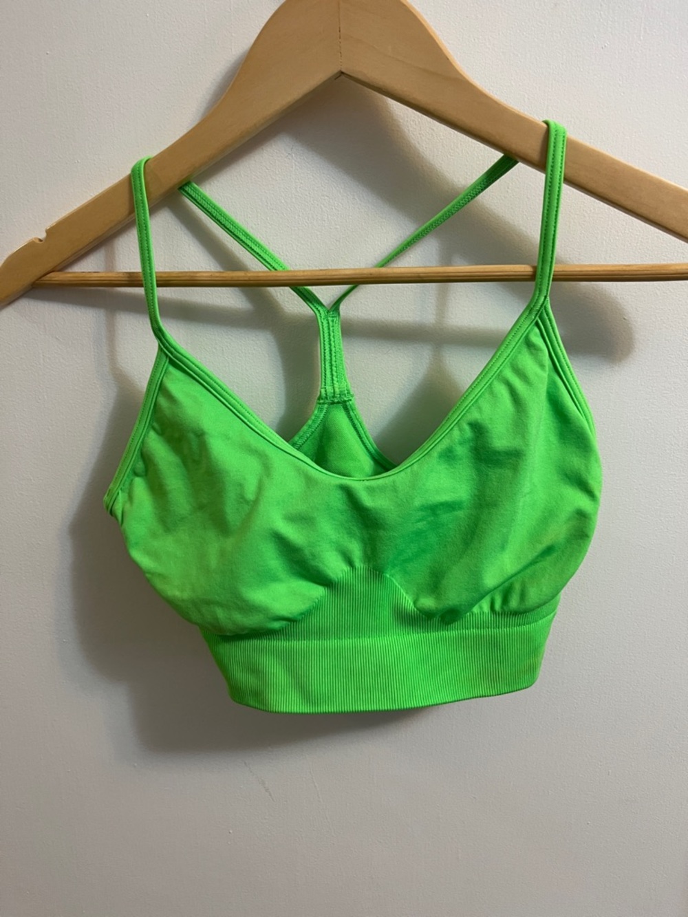 Gymshark Neon Green Strappy Sports Bra